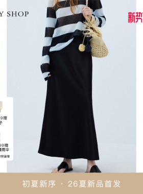 [商场同款]TKY SHOP醋酸缎面半身裙2026夏新款A字裙10J1SA04H049