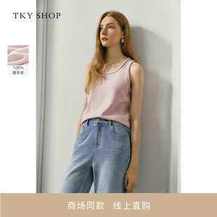 SHOP无袖 商场同款 TKY 吊带10I1MA02K104 针织背心女2025秋新款