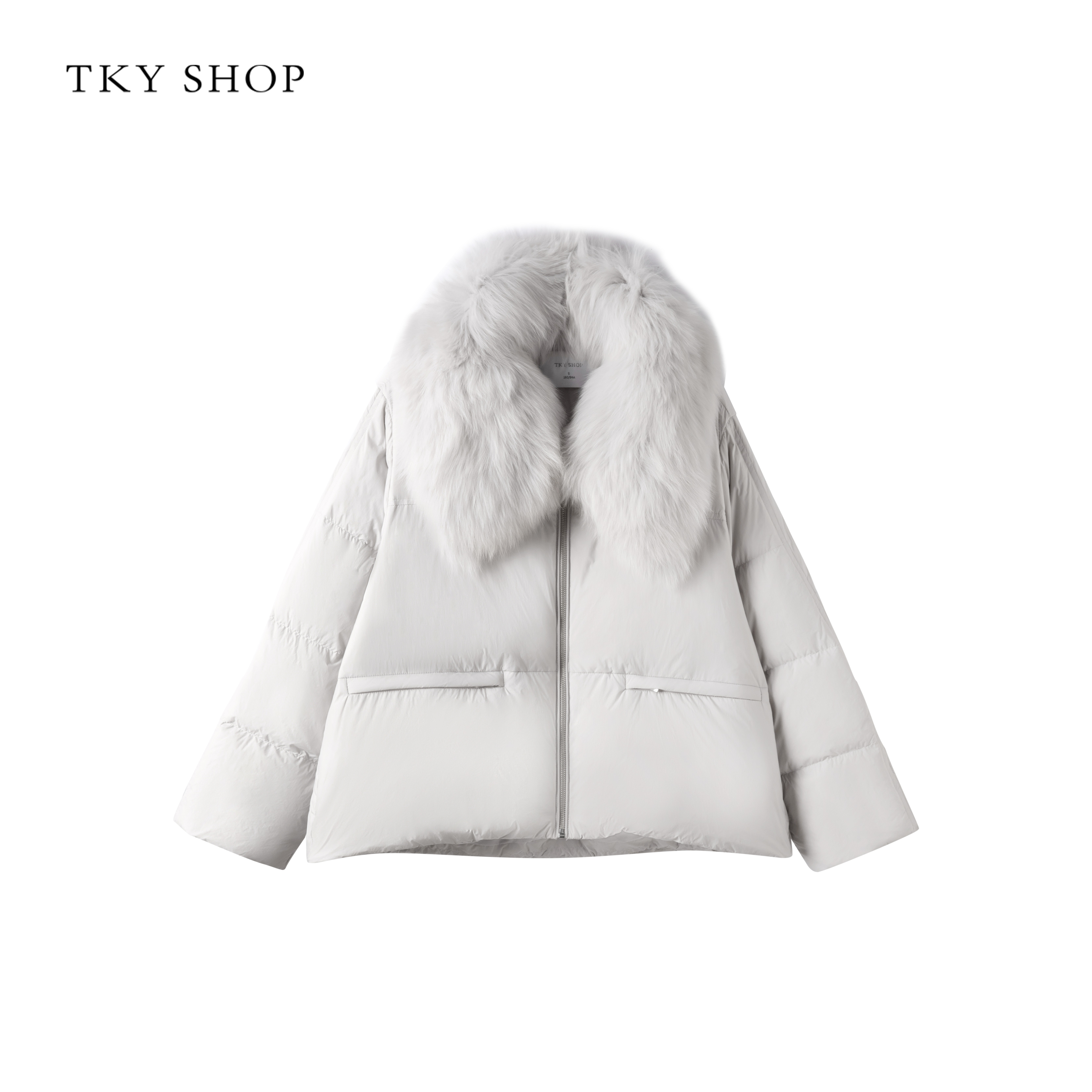 TKYSHOP大毛领短款鹅绒服