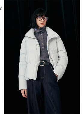 [商场同款]TKY SHOP时尚立领羽绒服2025冬新款鹅绒服10I1HA04R112