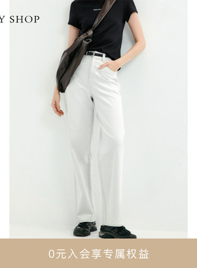 [商场同款]TKY SHOP直筒牛仔长裤女2025春新款阔腿裤10I1OA02A061