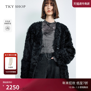 TKY 外套 SHOP托斯卡纳皮毛一体外套女秋冬皮草气质高级感保暖冬装