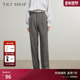 百搭裤 TKY 子 简约通勤直筒长裤 时尚 SHOP高腰显瘦休闲裤 女春夏新款