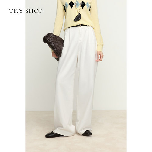 TKYSHOP阔腿牛仔长裤女