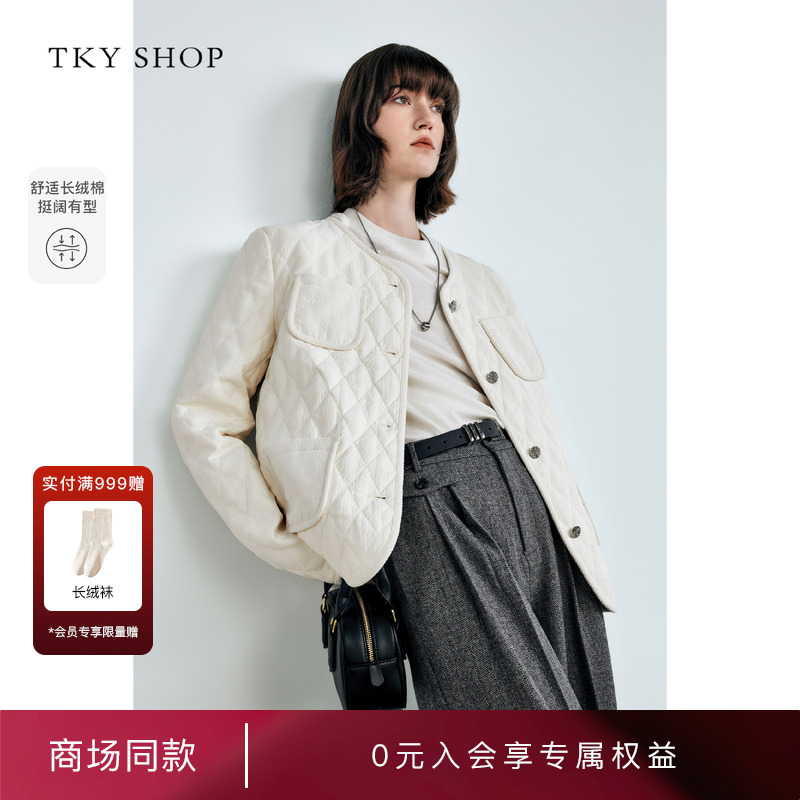 TKYSHOP简约通勤短款轻薄羽绒服