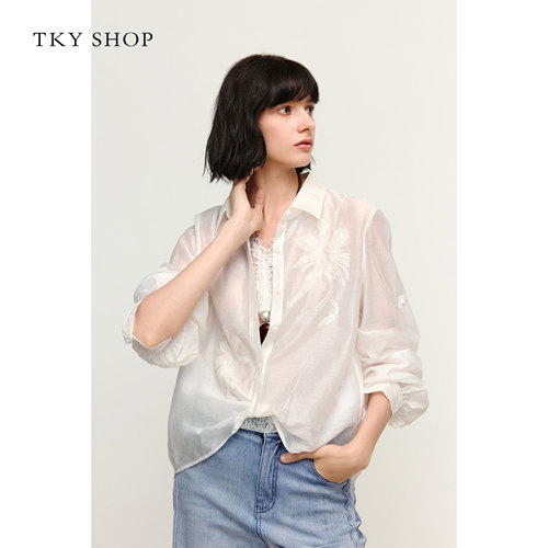 TKYSHOP蕾丝两件套衬衫