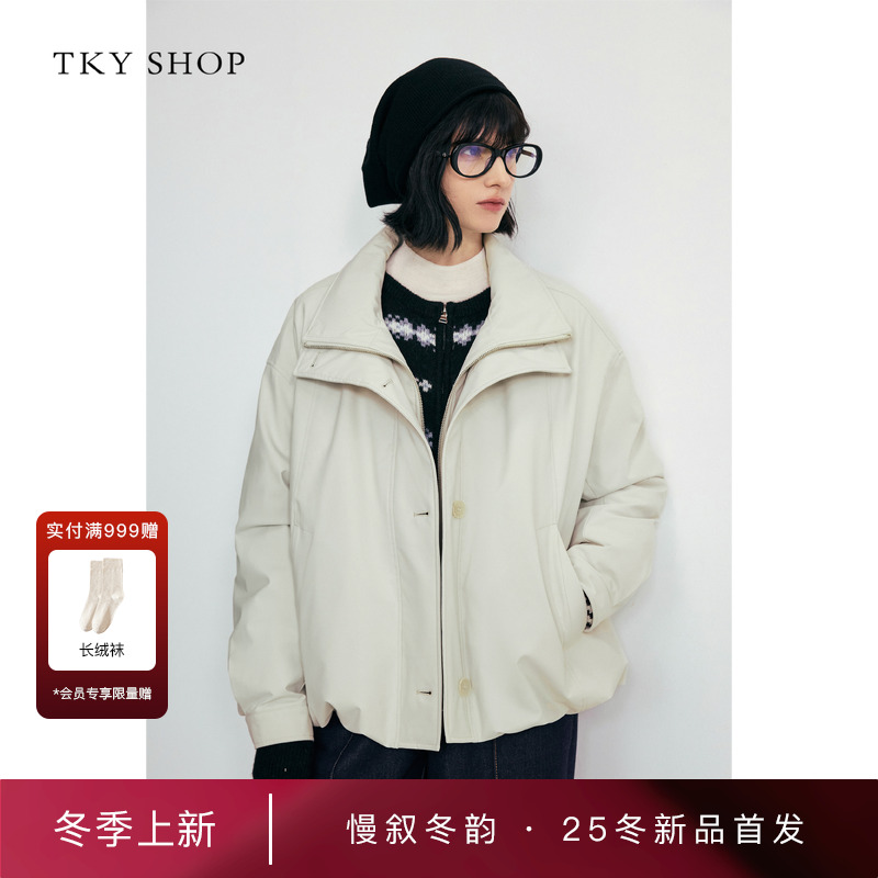 TKYSHOP立领短款鹅绒服