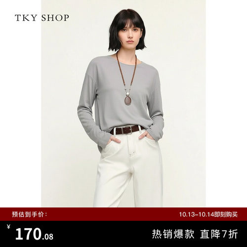 TKYSHOP长袖圆领线套衫