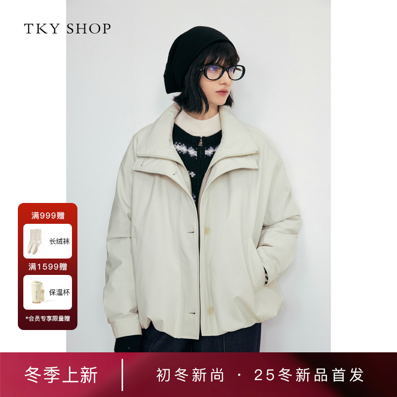 TKYSHOP立领短款鹅绒服