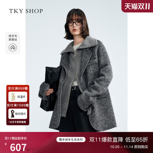 SHOP西装 短外套气质高级感冬装 式 新款 保暖 毛呢外套女2025冬季 TKY