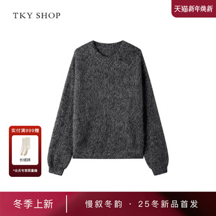 SHOP圆领套头毛衣2025冬新款 TKY 针织上衣10I1MA00D227 商场同款
