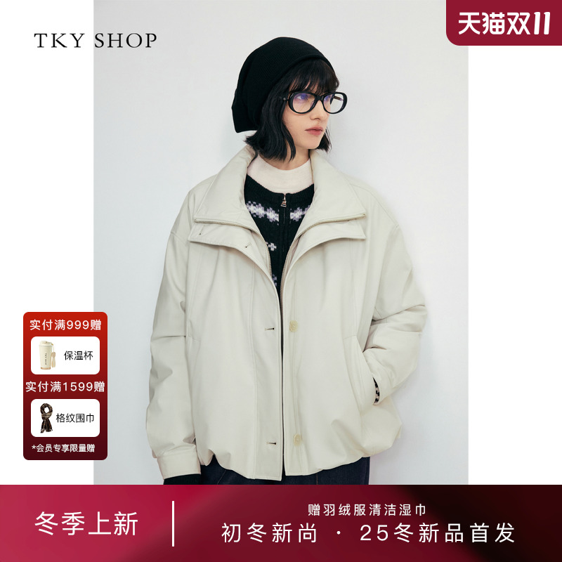 TKYSHOP立领短款鹅绒服