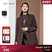 SHOP宽松长袖 便西女2025春秋新款 韩版 TKY 气质通勤优雅风西装 外套