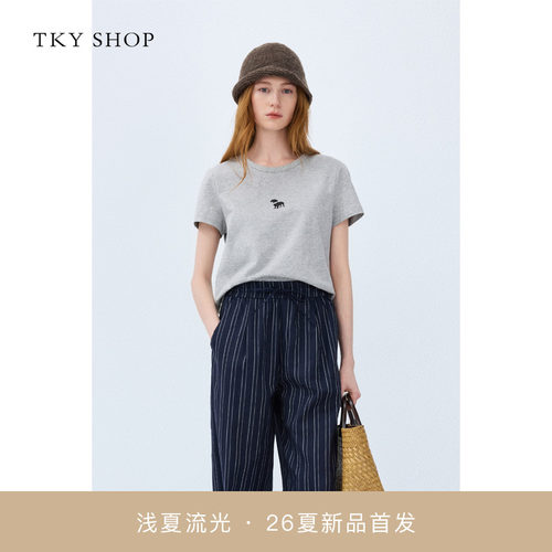 TKYSHOP小狗印花短袖T恤