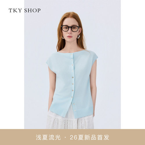 TKYSHOP短袖圆领针织衫
