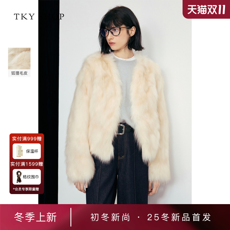 TKYSHOP狐狸毛皮草外套