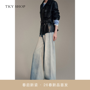 阔腿裤 10J1OA01A045 女2026春新款 SHOP直筒牛仔长裤 商场同款 TKY