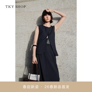 SHOP圆领收腰马甲2026春新款 商场同款 TKY 外套10J1AA03B023 时尚