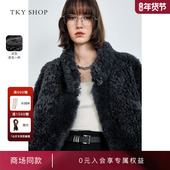 皮草10H1IA09V078 SHOP皮毛一体羊毛短外套24冬新款 商场同款 TKY