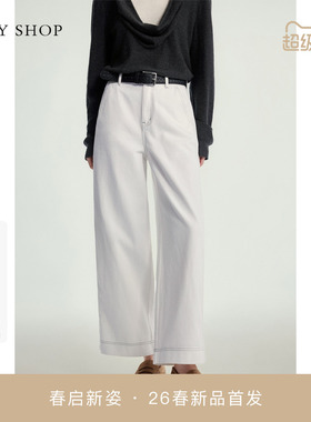 [商场同款]TKY SHOP九分直筒牛仔裤2026春新款阔腿裤10J1OA02A054