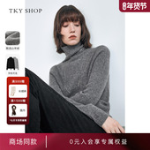 商场同款 TKY SHOP高领羊绒衫 2024冬新款 加厚毛衣女10H1MA00D004