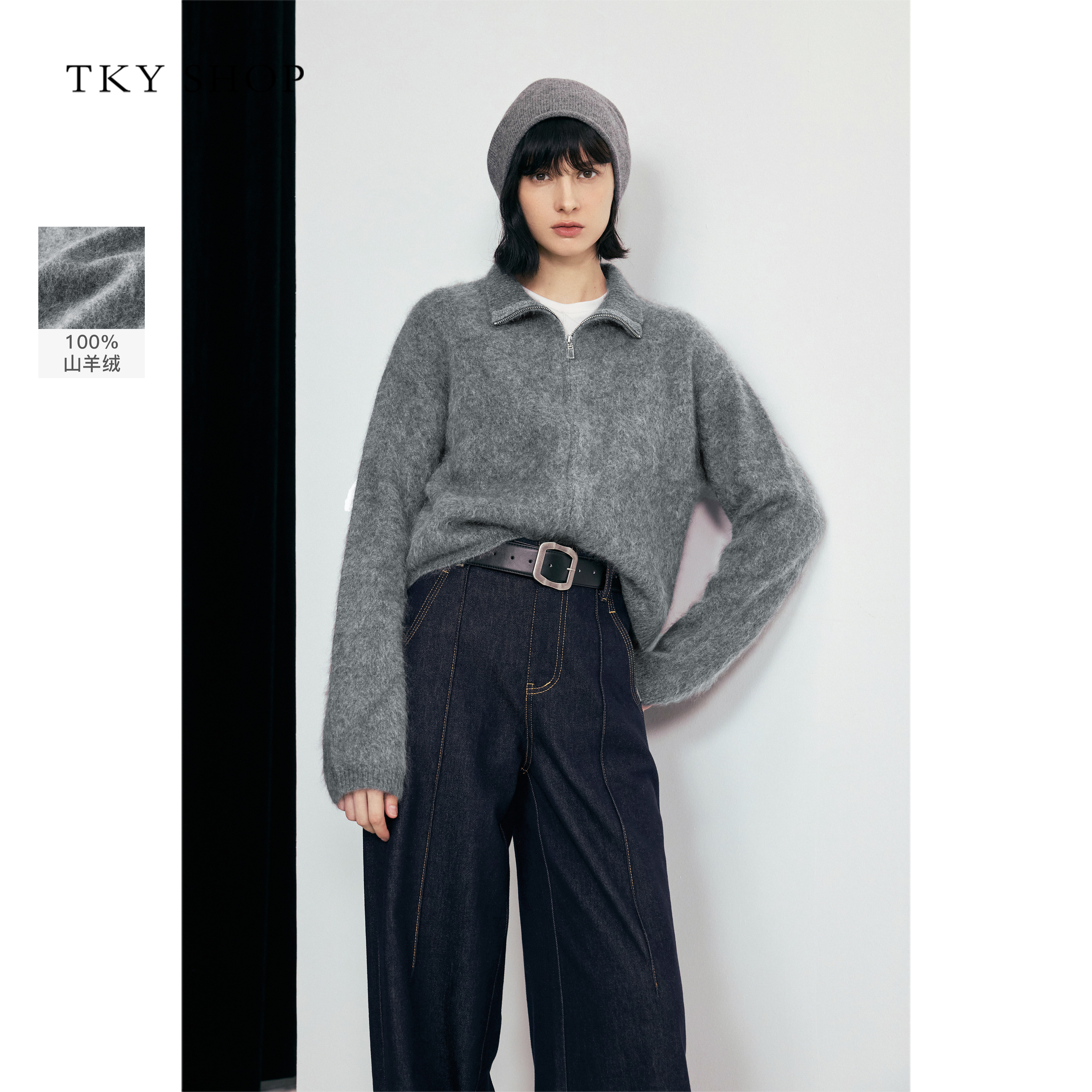 TKYSHO纯山羊绒毛针织衫