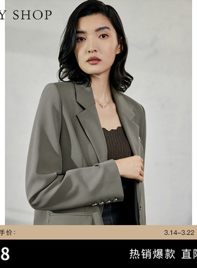 TKY SHOP职场通勤时尚便西女春季新款简约气质西装外套女高级感