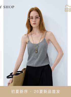 [商场同款]TKY SHOP吊带针织背心女2026夏内搭打底衫10J1BP02F042