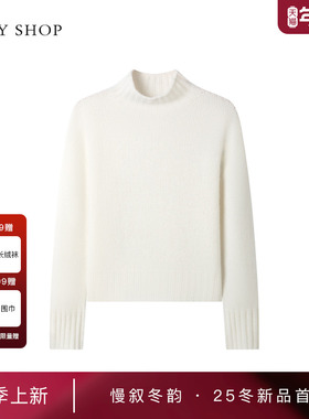 [商场同款]TKY SHOP纯山羊绒半高领毛衣女2025冬新款10I1MA00D334