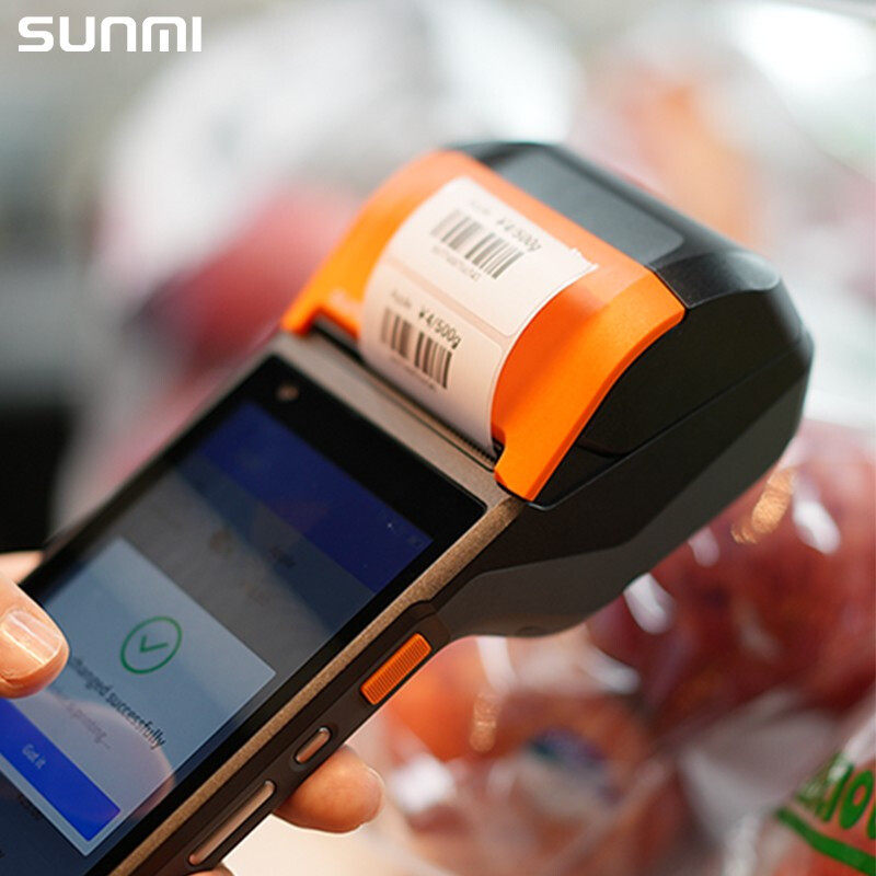 SUNMI商米V2S移动收银机V2pro手持进销存盘点机零售超市便利店扫码收款机打印一体机NFC会员管理银豹收银系统