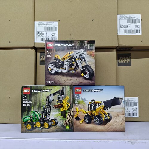 LEGO乐高科技机械42225摩托车42218收割机42197挖掘装载车玩具
