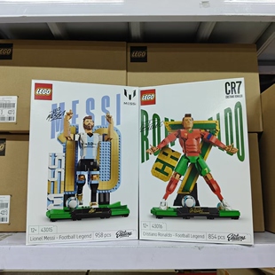LEGO乐高积木世界杯足球传奇C罗43016梅西胜利姿势43015玩具礼物