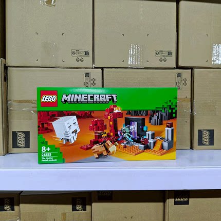 LEGO乐高我的世界21255下界传送门伏击男女孩拼搭积木玩具