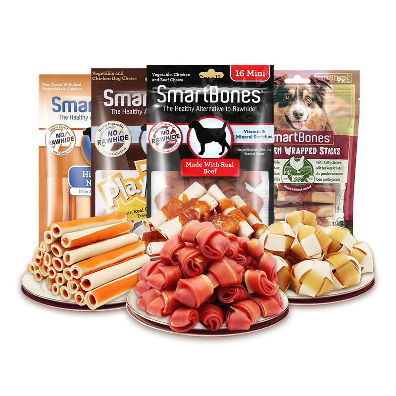 SmartBones狗零食礼包洁齿骨狗狗磨牙棒鸡肉幼犬小型犬咬胶宠物
