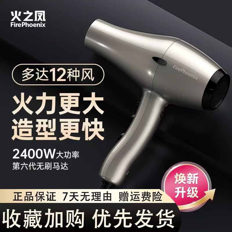 原装正品火之凤6700H无刷高速电机大风力护发速干电吹风顺丰包邮
