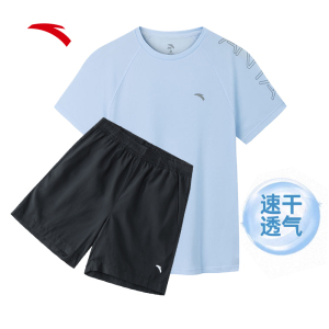 安踏运动套装女夏季跑步服