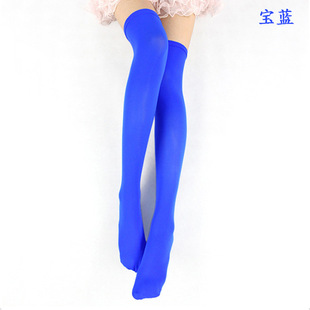 天鹅绒长统靴袜性感过膝长筒丝袜女士糖果色成人袜子打底袜415