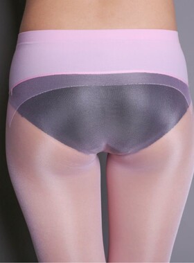5D丝滑油亮光泽绸缎感超薄丝袜女全透明性感连裤袜