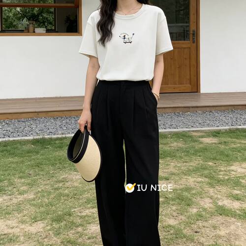 春夏新款凉感莱赛尔宽松显瘦T恤