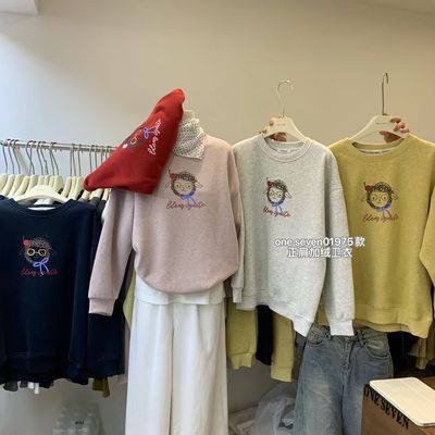 oneseven韩版卡通小羊卫衣