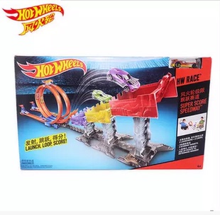 包邮 Hotwheels风火轮火辣小跑车轨道DJC05跳跃赛车赛道男孩玩具