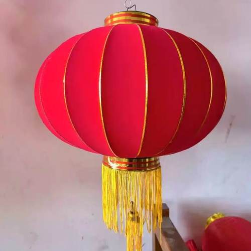 大红色灯笼植绒灯笼过年氛围灯笼门口挂树灯笼灯