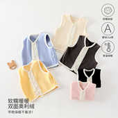 婴儿马甲a类春秋季 保暖加绒宝宝衣服背心坎肩外出服安阳婴童装