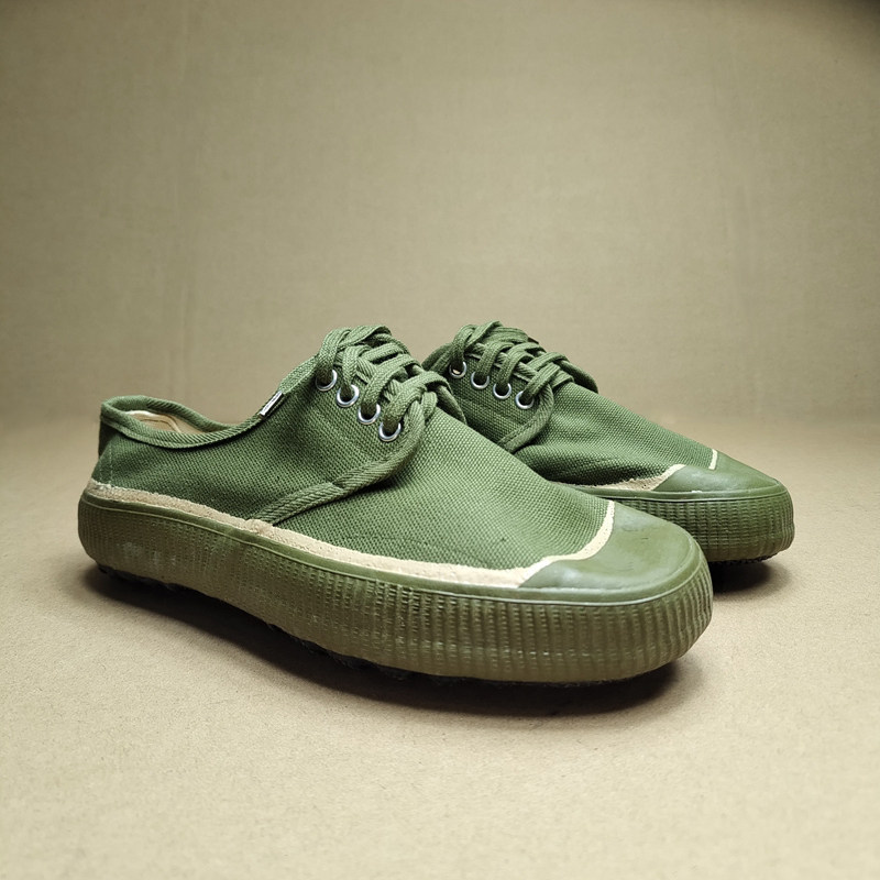 解放球鞋 老式军绿帆布鞋 防滑防臭 黑布鞋男女老款球鞋 军训鞋男