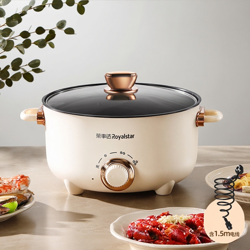电煮锅多功能家用煎炒蒸煮电炒锅宿舍学生锅煮饭泡面电火锅炒菜锅