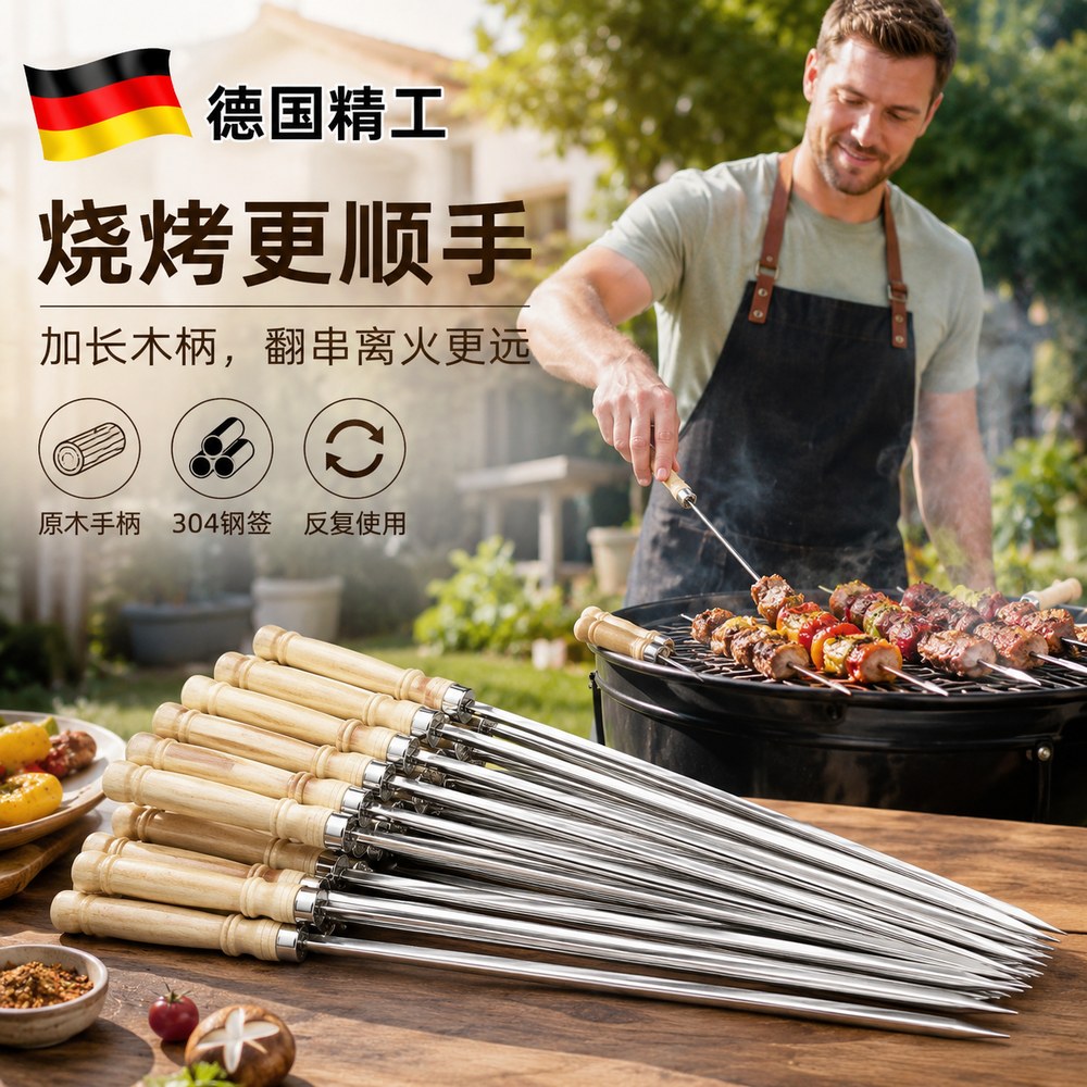 【央ma力荐】不锈钢烧烤签