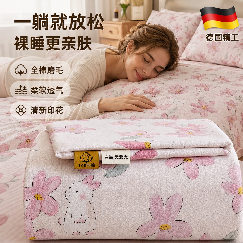 226新款可爱少女床单单件