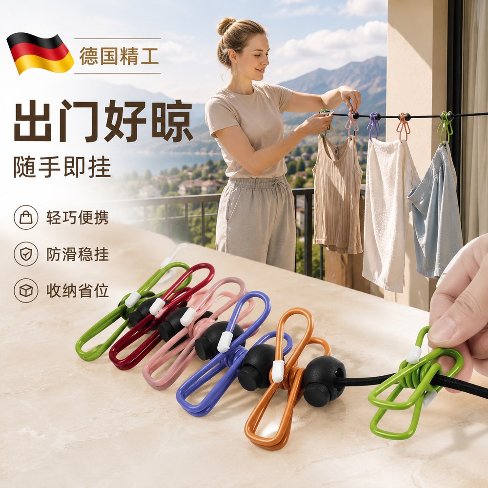 【央ma力荐】便携晾衣绳子