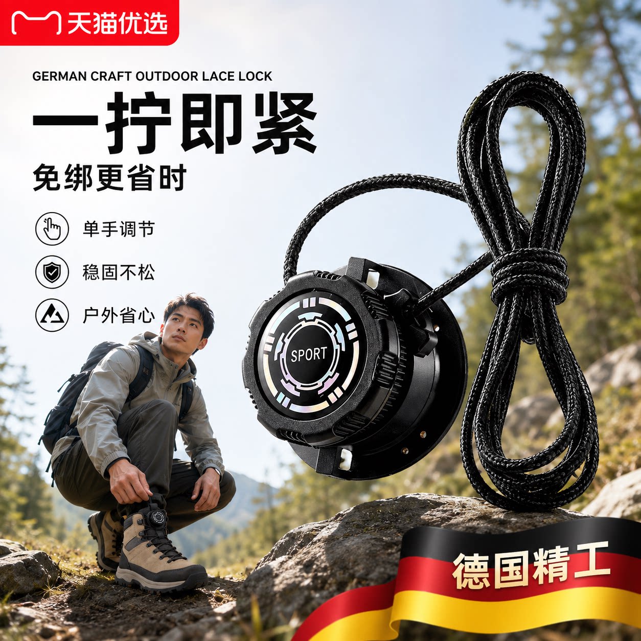 鞋带免系神器旋转纽扣儿