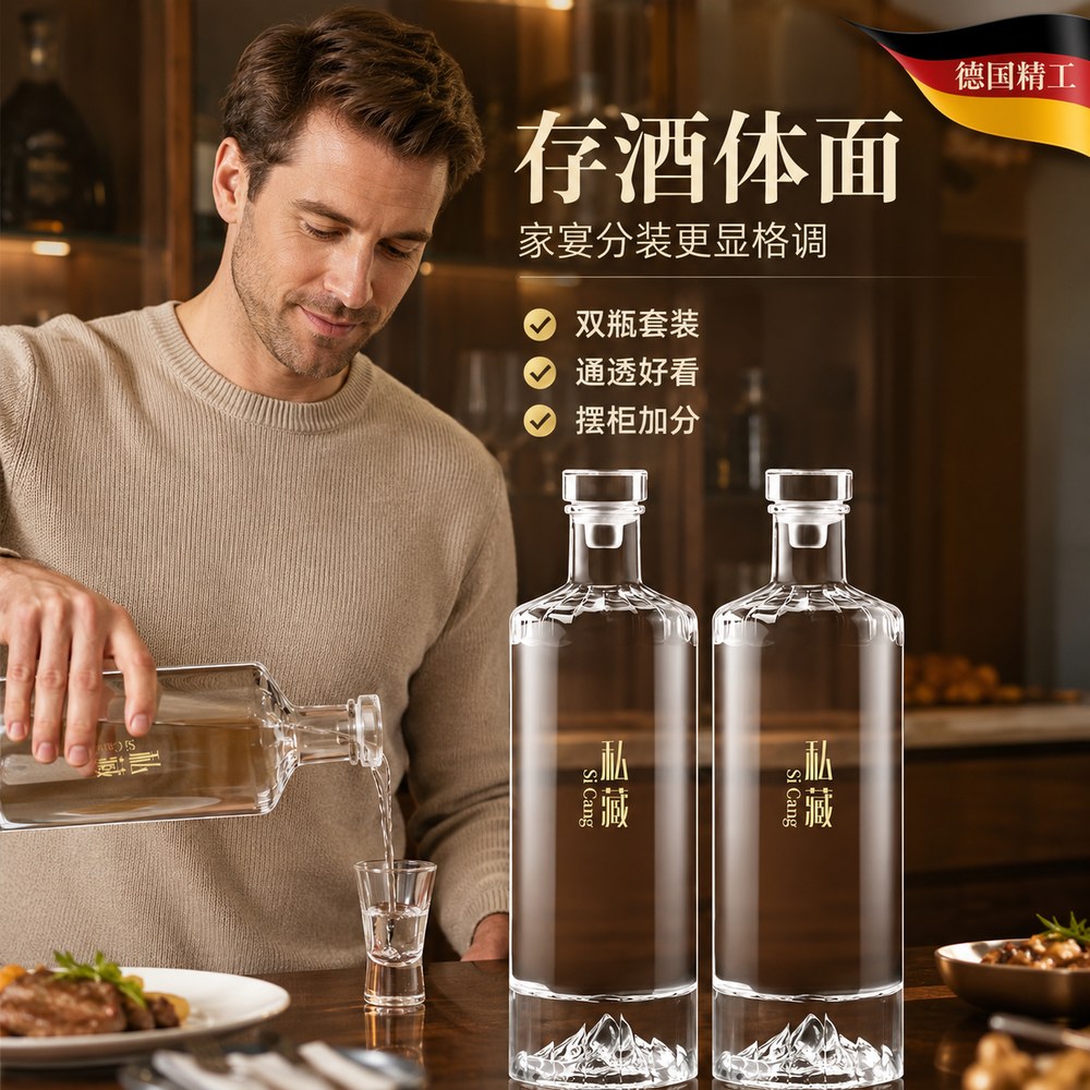 德国玻璃酒瓶装酒专用泡